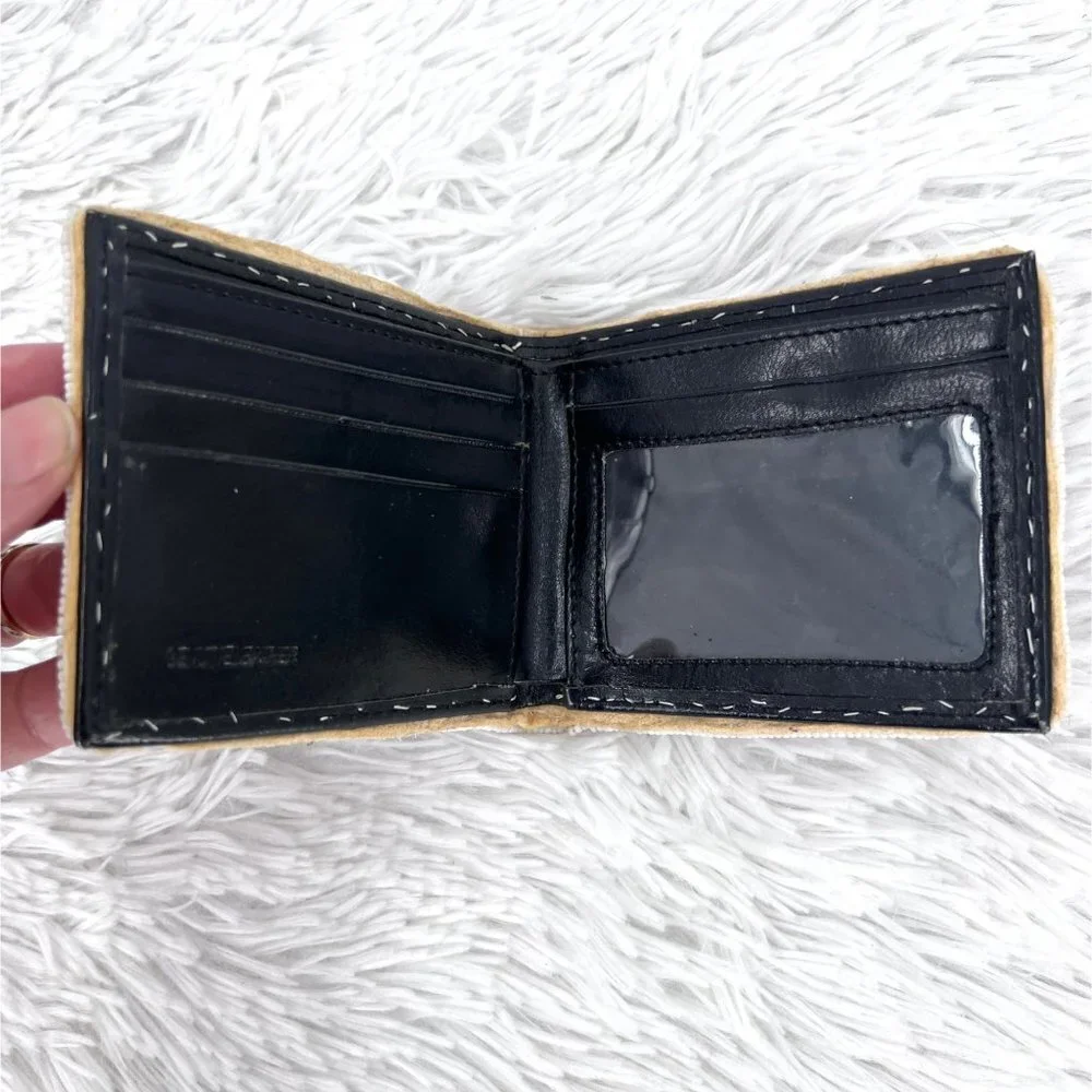 Wool Blanket‎ Covered Wallet with Hand Beaded Edging Native American
